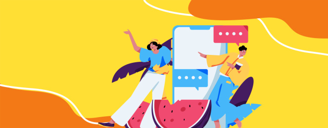 24节气大暑人物扁平矢量概念运营手绘插画