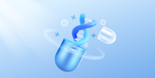 医药胶囊科技NDA分子结构3D矢量图