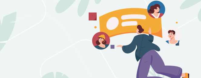 求职面试的人员扁平矢量概念运营手绘插画