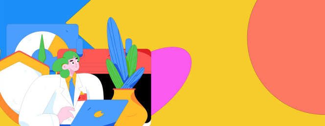 商务网络安全人物扁平矢量概念运营手绘插画