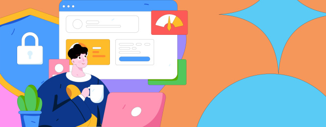 商务网络安全人物扁平矢量概念运营手绘插画