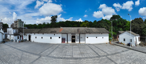广东省深圳市坪山区龙田高家祠航拍