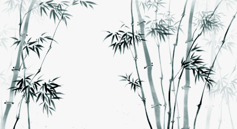 新中式水墨画竹子写意画装饰画