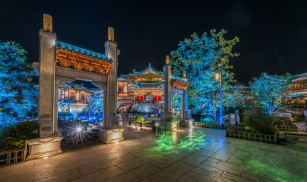 南京金陵小镇夜景