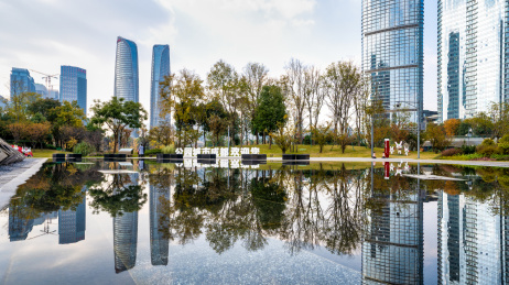 成都金融城交子公园秋天