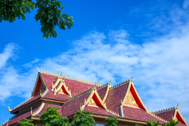 云南西双版纳橄榄坝傣族园特色建筑