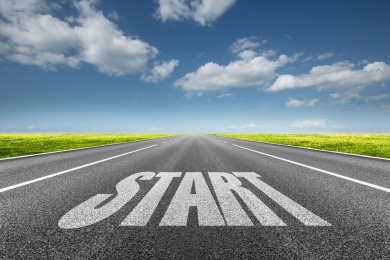 START在开阔的道路上