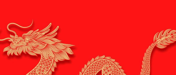 龙国潮传统中式中国红背景