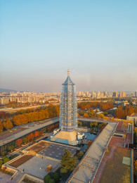 航拍中国南京大报恩寺