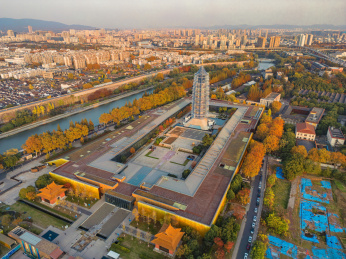 航拍中国南京大报恩寺