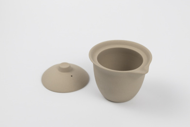 静物粗陶茶具特写