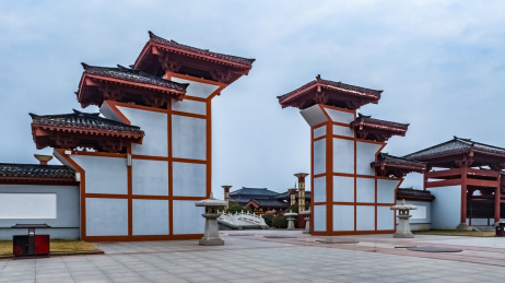 中国河南省商丘市火神台商祖祠园林建筑景观