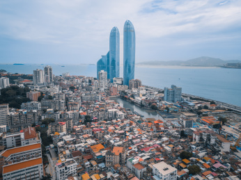 航拍中国厦门沙坡尾