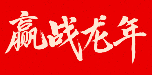 手书手写汉字书法字体赢战龙年
