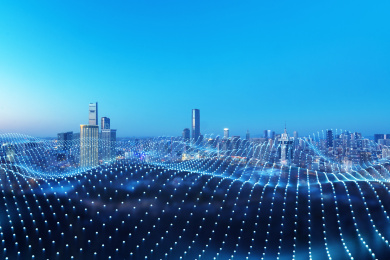 未来科技城市概念抽象背景