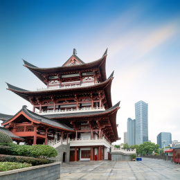 湖南长沙杜甫江阁古建筑