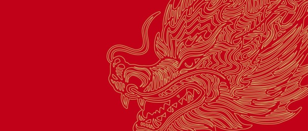 龙中式抽象线描背景