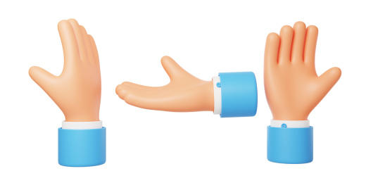 3D手势动作互动比划伸手招手