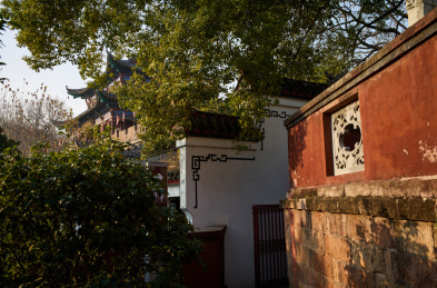 武汉楚天第一名楼晴川阁冬季风景
