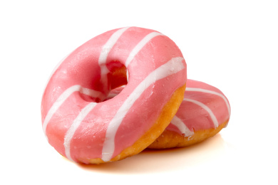 巧克力涂层甜甜圈