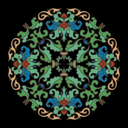 中国传统花草花纹缠枝花纹