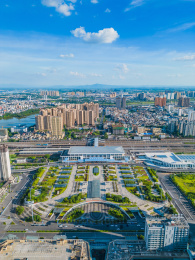 贵港动车站航拍