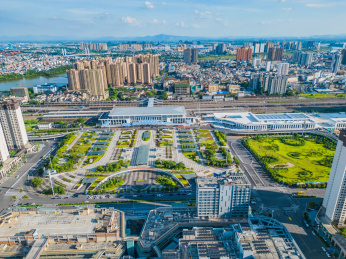 贵港动车站航拍