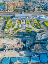 贵港动车站航拍