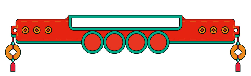 中国港式古风喜庆钱币装饰框