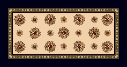 数码丝网印刷-围巾中东风格丝巾