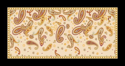 数码丝网印刷-围巾中东风格丝巾