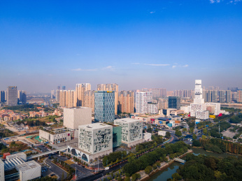 中国佛山坊塔建筑群航拍