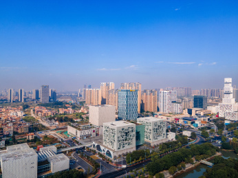 中国佛山坊塔建筑群航拍