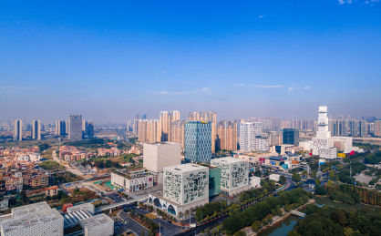 中国佛山坊塔建筑群航拍