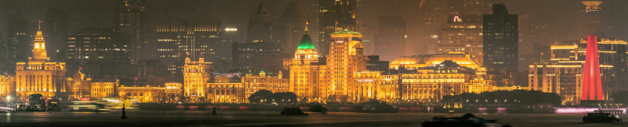 中国上海外滩夜晚