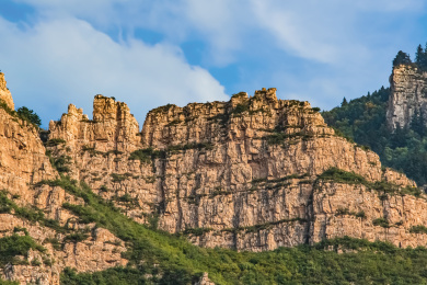 中国山西省浑源县北岳恒山景区自然景观