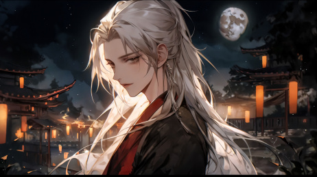 月色古风少年