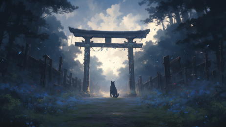 森林里的鸟居