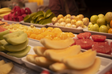 洗切好的新鲜水果