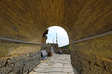 中国山西省代县雁门关长城天险城门园林建筑