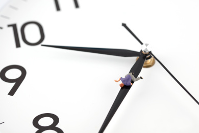 微缩摄影劳累倒在表盘上