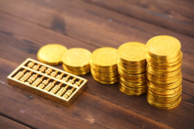 上涨的金币和金算盘