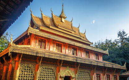 西双版纳曼听公园傣王妃殿