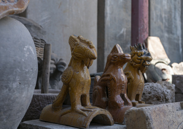 乡村旧物市场 琉璃垂兽脊兽