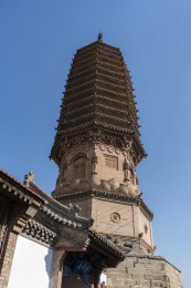 中国河北蔚县 南安寺塔 辽代砖塔佛塔