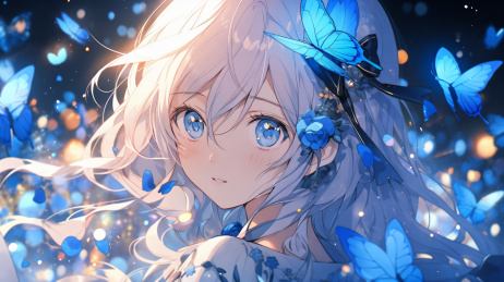 蝴蝶与少女
