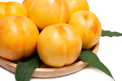 油黄桃棚拍特写