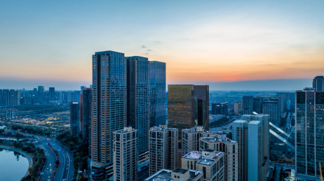 成都招商大魔方夜景