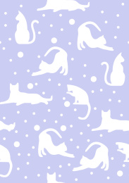 猫咪紫色点点印花