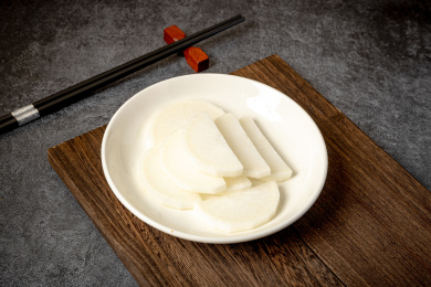 火锅菜品萝卜片